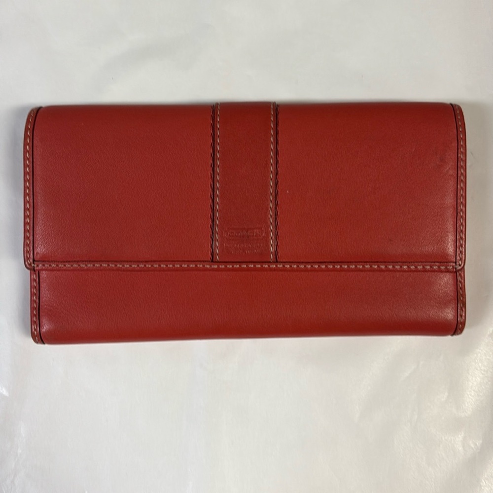 Coach Red Leather Wallet